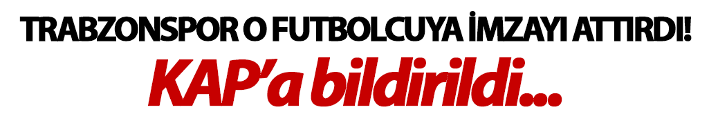 Trabzonspor'dan bir KAP bildirimi daha!