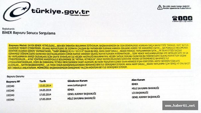 Harp Okulu öğrencisi 2014'te darbeyi ihbar etmiş!