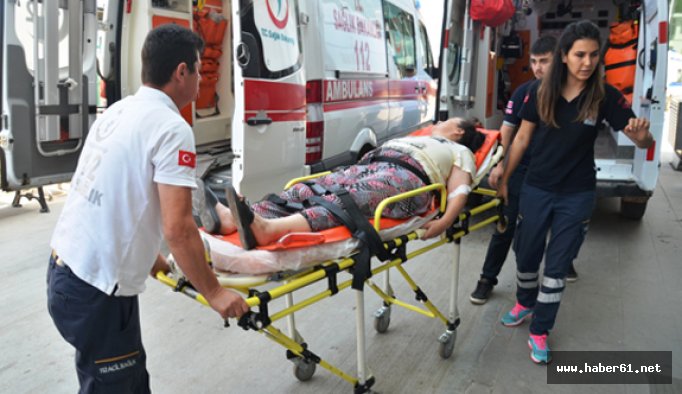 Fındık toplarken düşen işçi yaralandı