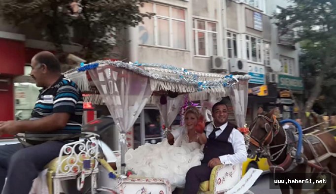 Faytonu gelin arabası yaptılar