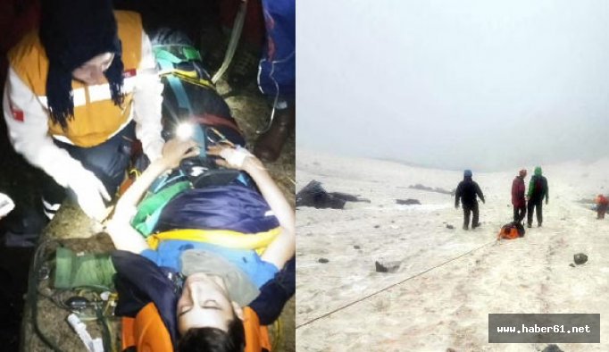 Kaçkar'da düşen dağçı 33 saat sonra kurtarıldı