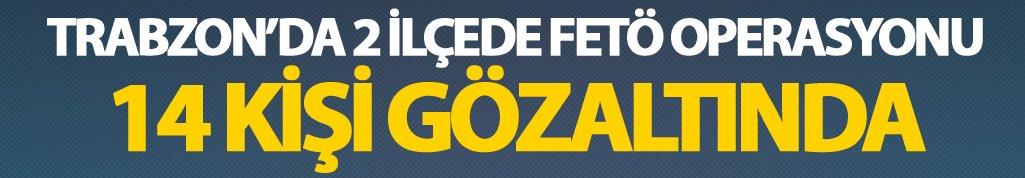 Trabzon'da 2 ilçede 14 gözaltı