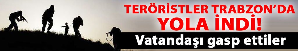 Trabzon'da teröristler vatandaşı gasp etti!