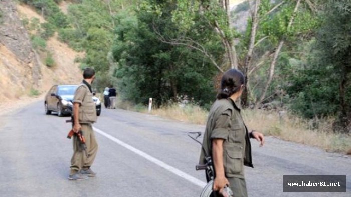 Yol kesen PKK'lılar polis aracına ateş açtı!