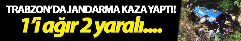 Akçaabat'ta Jandarma aracı kaza yaptı iki kişi yaralandı