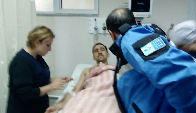 Beşikdüzü'nde genç adam ölümden döndü