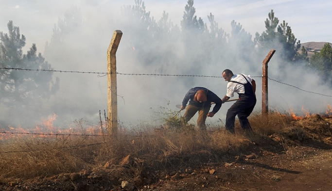 Orman yangınına vali müdahale etti!