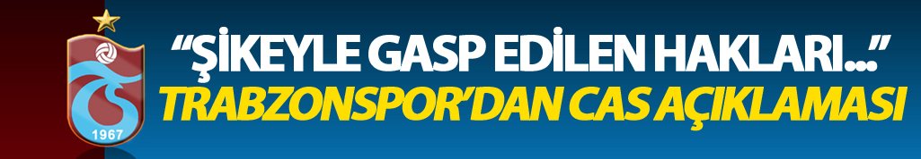 Trabzonspor: "Şikeyle gasp edilen hakları..."