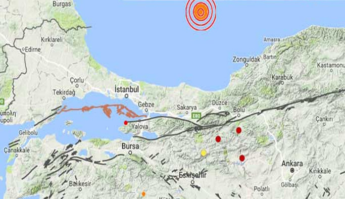 Karadeniz açıklarında korkutan deprem!