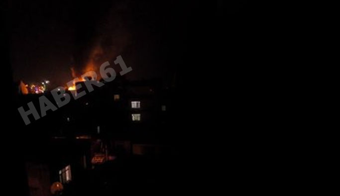 Trabzon'da bir evden alevler yükseldi! Maddi hasar meydana geldi