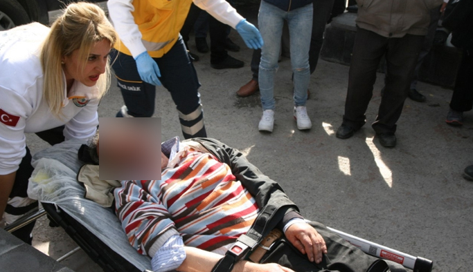 Tacizci olduğu iddia edilen şahsa meydan dayağı