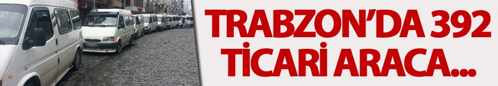 Trabzon'da 392 ticari araca...