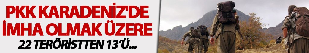 PKK Karadeniz'de imha olmak üzere