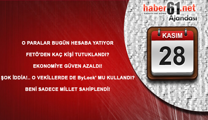 Haber61'in Ajandası - 28.10.2016