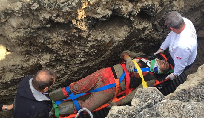 Rize'de göçük: 1 yaralı