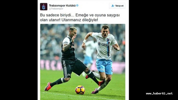Trabzonspor'dan tepki: Utanmanız dileğiyle