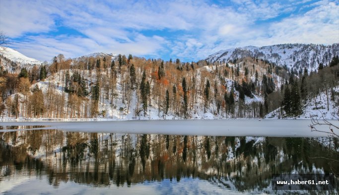 Karagöl'ler beyaza büründü