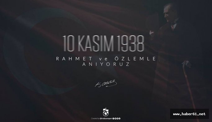 Trabzonspor'dan 10 Kasım mesajı