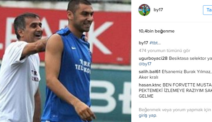Burak Yılmaz'dan Trabzonspor paylaşımı