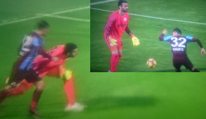Trabzonspor'un net golünü vermedi!