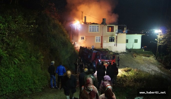 Trabzon'da ev yangını