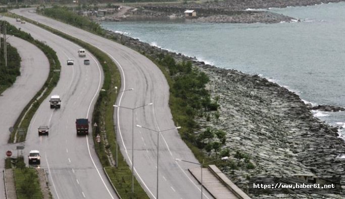 Trabzon'da yol çalışması