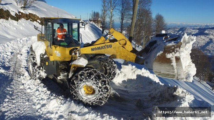 Trabzon'da karla mücadele çalışmaları