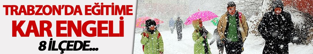 Trabzon'da eğitime kar engeli: 8 ilçede...