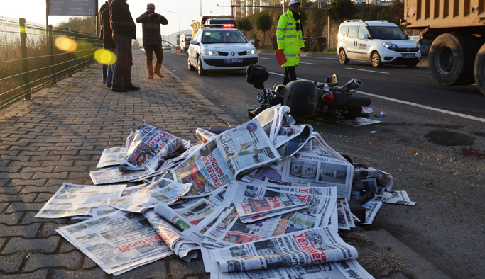 Ordu'da gazete dağıtıcısı ölümden döndü!