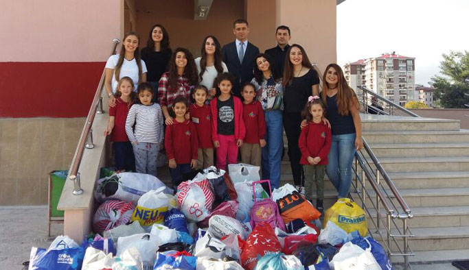 Trabzon'da yaşayan göçmenlere KTÜlü öğrencilerden yardım eli    