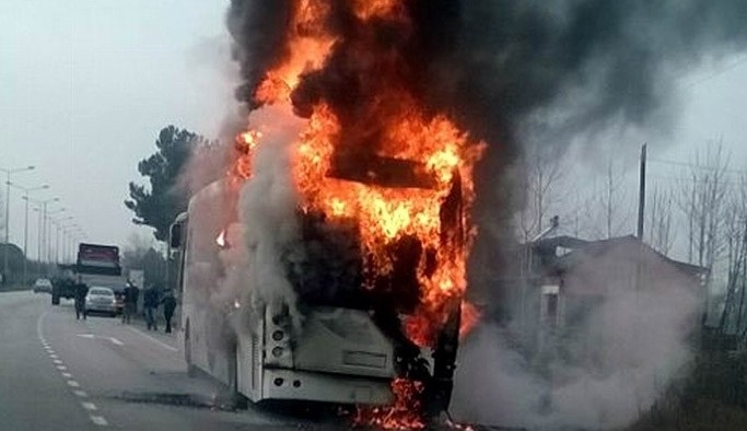 Trabzon'dan yola çıktı alevler içinde kaldı!