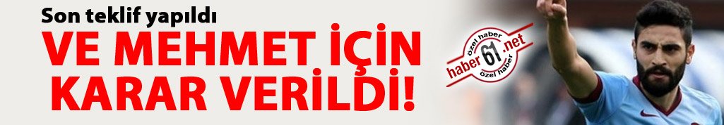 Ve Mehmet Ekici'de karar verildi!