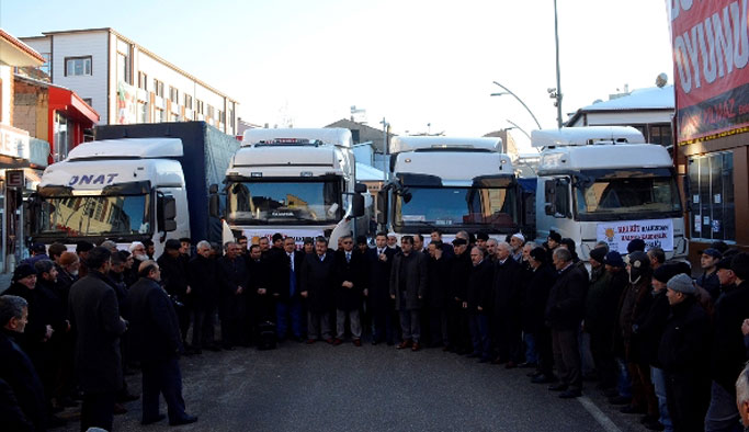 Gümüşhane'den Halep'e yardım gönderildi