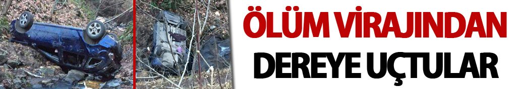 Trabzon'da hastane yolunda şarampole yuvarlandılar