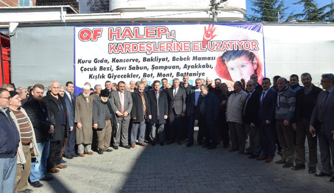 Of'tan Suriye'ye yardım tırı