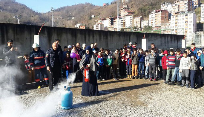 Trabzon'da yangın eğitimleri arttı. 17 Ocak 2017