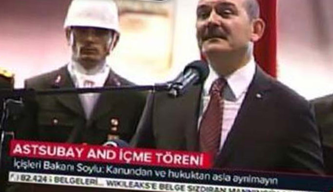 Bakan Soylu konuşurken asker bayıldı