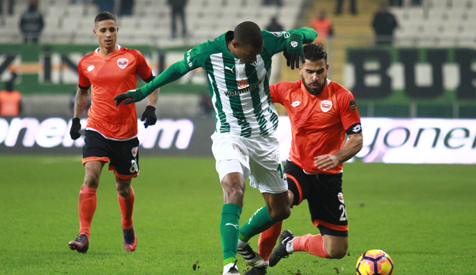 Bursaspor Adana'ya mağlup oldu