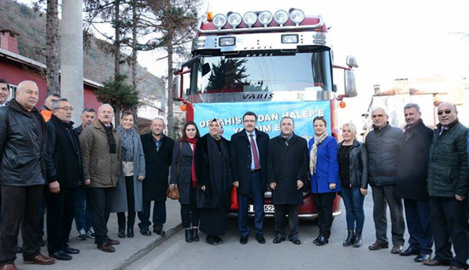 Ortahisar'dan Halep'e yardım eli