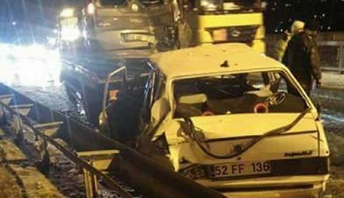 Giresun Ordu yolunda kaza: 1 ölü 5 yaralı