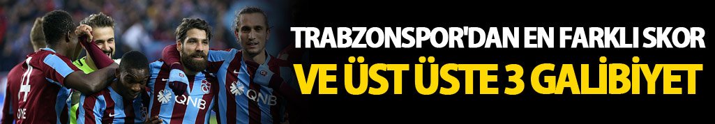 Trabzonspor'dan en farklı skor ve üst üste 3 galibiyet