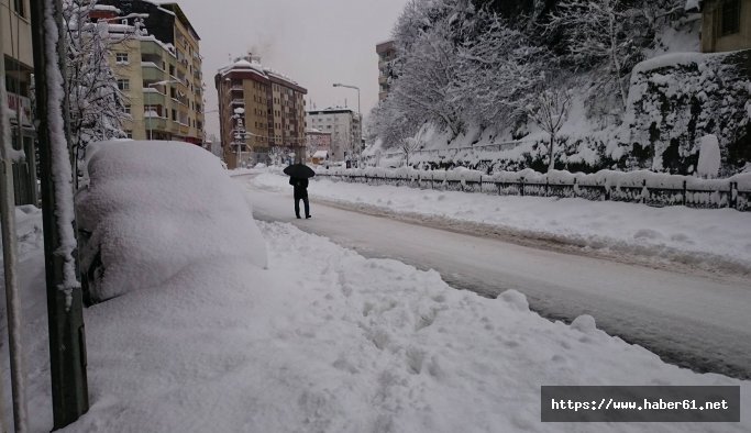 Kar Trabzon'u kilitledi! 31.01.2017
