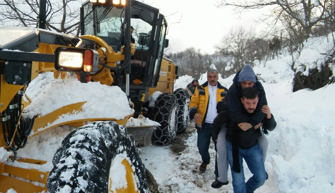 Ordu'da ayağını kıran vatandaş için seferberlik