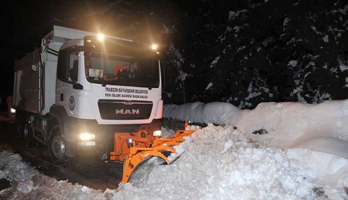 Trabzon'da karla mücadele sürüyor: İlçe belediyelerine destek!