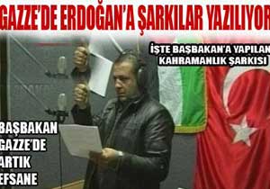 Gazze'de Erdoğan'a şarkı yapıldı