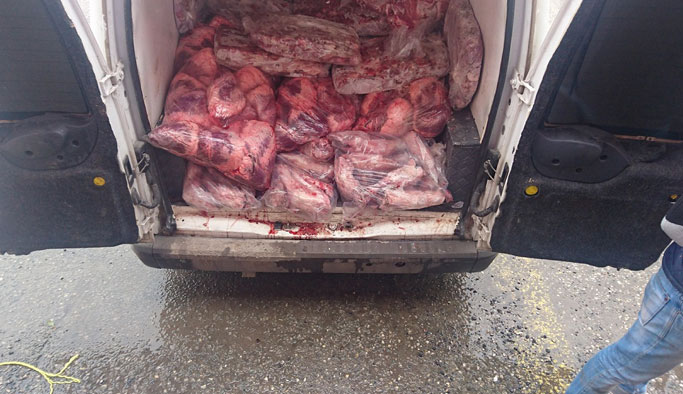 Giresun'da bin 270 kg et ele geçirildi!