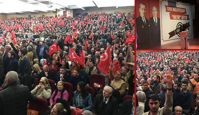 MHP'li muhaliflerin Hayır platformu salona sığmadı!