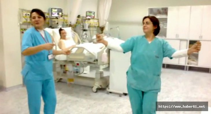Hastaneden skandal görüntüler! Yoğun bakımda göbek atıp halay çektiler