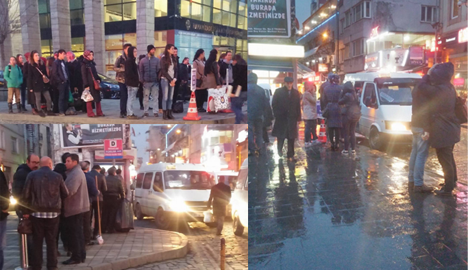 Trabzon'da yolcuların midibüs çilesi