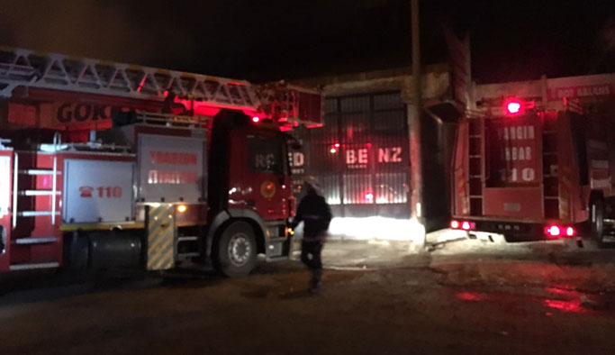 Trabzon'da fabrikada yangını. 23.02.2017